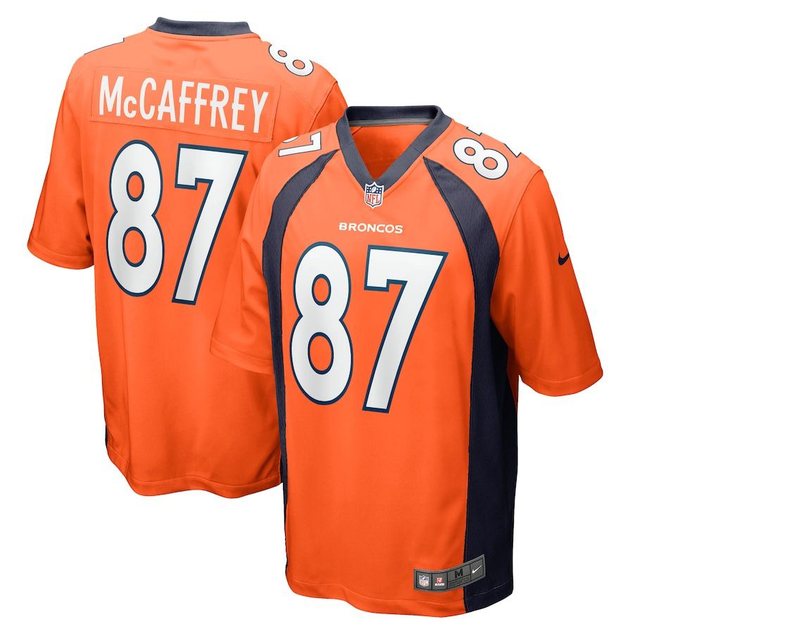 Men Denver Broncos #87 Ed McCaffrey Nike Orange Game Retired Player NFL Jersey